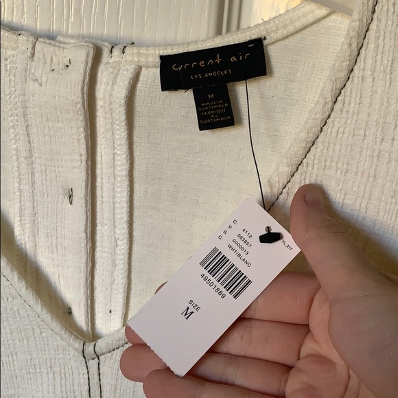 Anthropologie white long sleeve (loose) size M - Picture 3 of 4